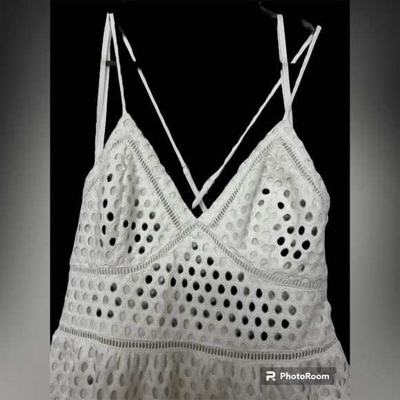Abercrombie & Fitch White Lace Mini Dress Sleeveless size M 👗 - Picture 7 of 9